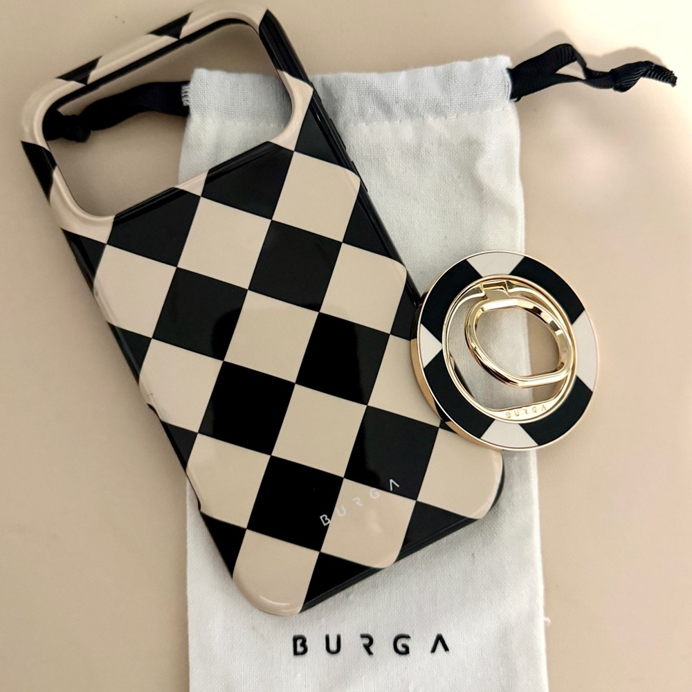 BURGA Proper Uniform Checkerboard iPhone Pro Max Case with Matching Ring Holder